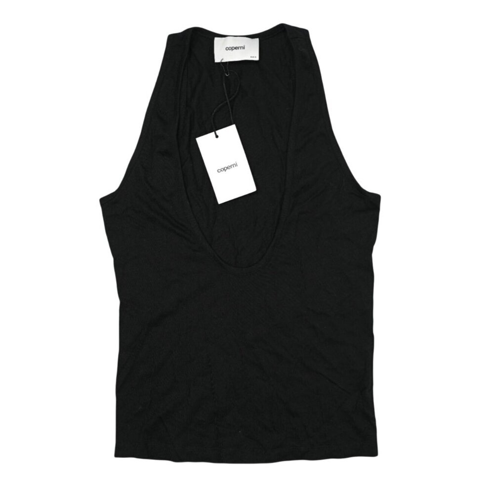 Coperni Deep Cut Tank Top in Black